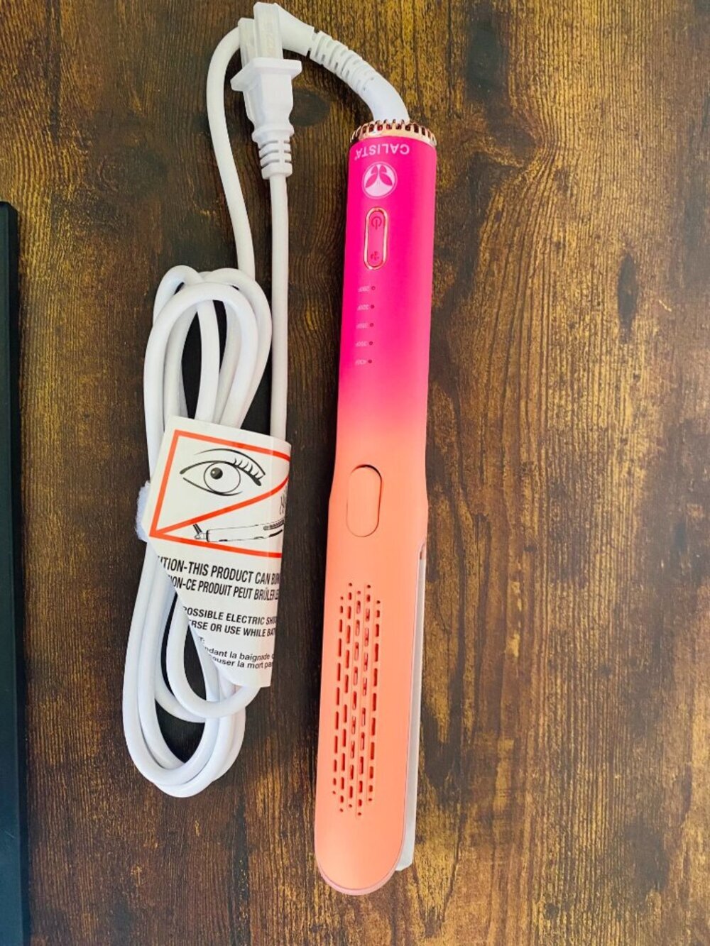 Calista AirGlide Cool Breeze Hair Styler Pink 280°F-430°F Ionic Technology